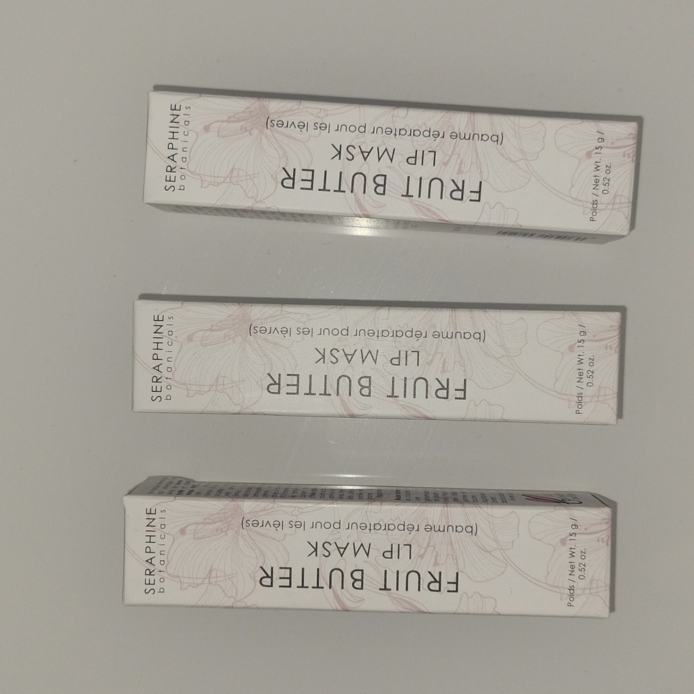 NEW seraphine botanicals fruit butter lip mask × 3